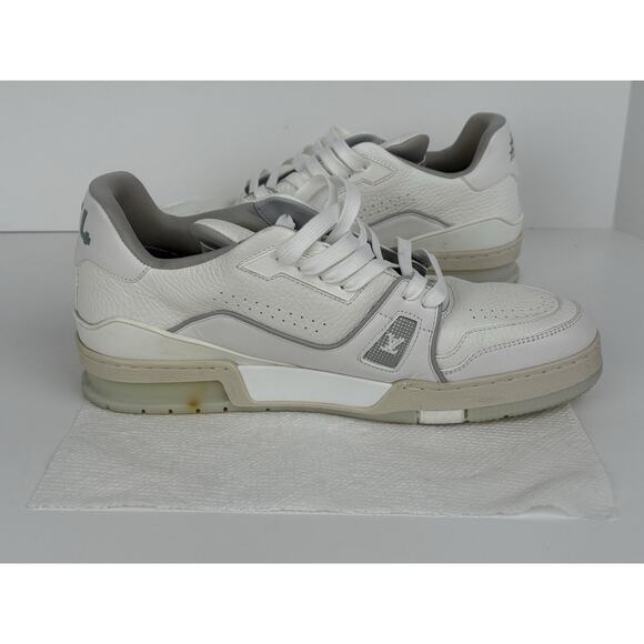 Louis Vuitton LV Trainer White Leather Men's Sneakers Size 9 - Picture 6 of 12